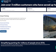 Air and Cruise Parking preview with geometric travel icon.