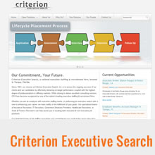 snapshot of CRiterion Executive Search website after