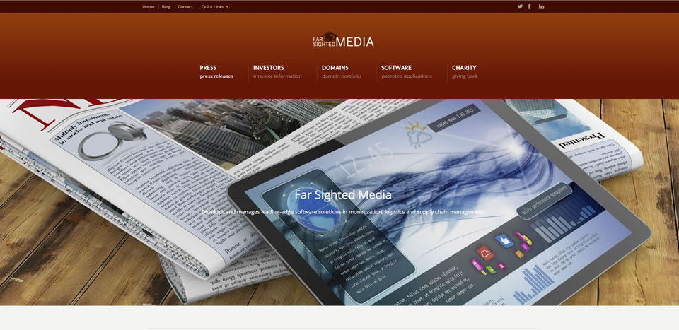 Farsighted Media brand preview with modern digital aesthetic.
