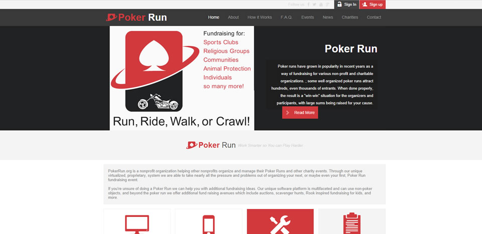 Poker Run event preview featuring crowds, vehicles, and live activities.